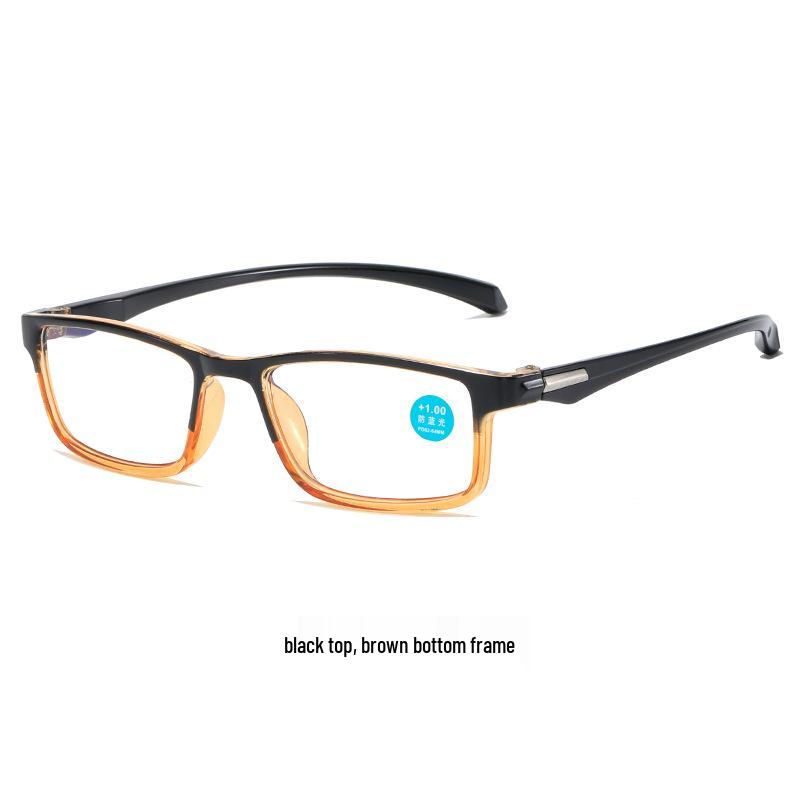 KY028 Unisex Anti-Blaulicht Lesebrille für mittleres Alter und ältere Menschen - Stilvolles zweifarbiges Design.
