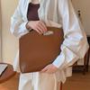 Stilvolle Damenhandtasche aus PU-Leder Minimalistische einfarbige Clutch & Dokumententasche für Damen Laptop-Handtaschen