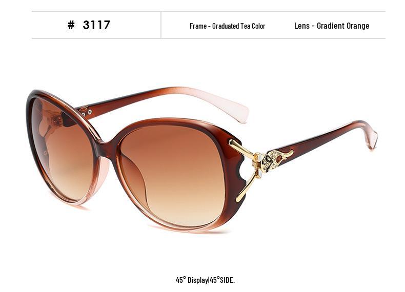 Women's Polarized Rhinestone Fox Head Sunglasses - Fashionable UV Protection