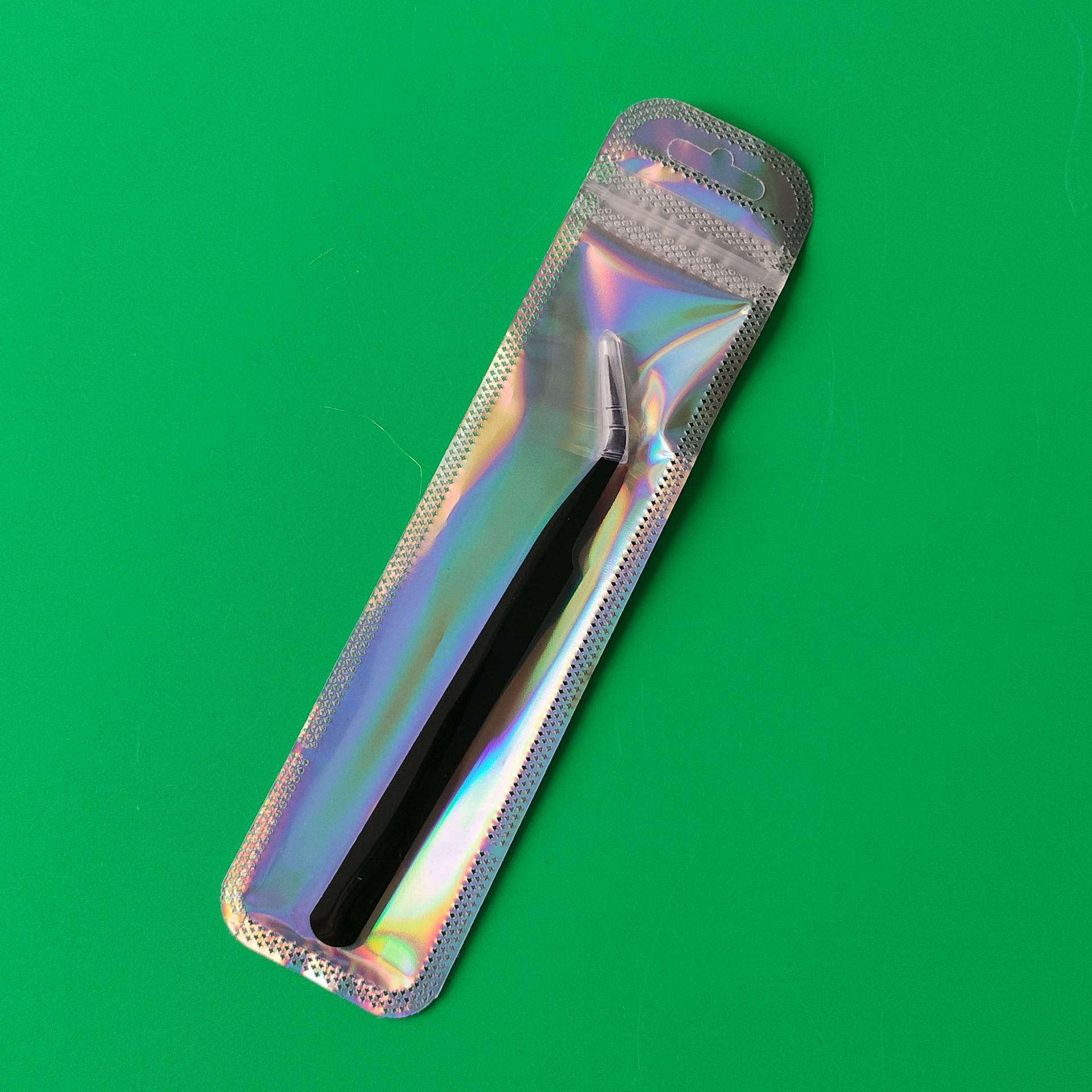 Blooming Golden Feather Bent Tip Eyelash Tweezers for Lash Extensions