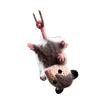 Crochet Rearview Mirror Accessory Handmade Knitted Screaming Possum Ornament  For Car Interior