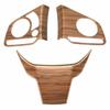Peach Wood Grain 3X Steering Wheel Decor Cover Trim For Honda CR-V CRV 2017-