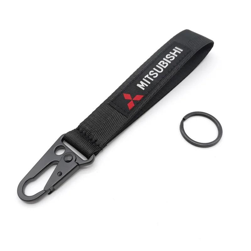 

Car Emblem Keychain Lanyard Hanging Strap Metal Key Ring for Mitsubishi Lancer Asx Outlander PAJERO L200 Atuko Jinxuan ASX Yige чёрный