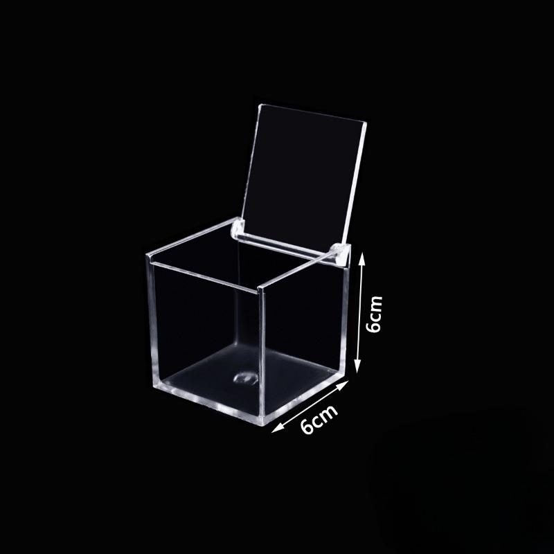 Cutie Transparentă cu Capac RabatabilCutie de Ambalaj Pătrată Cutie de Depozitare Îngroșată Afișaj Micro-peisaj Cutie Pătrată Turnată prin Injecție