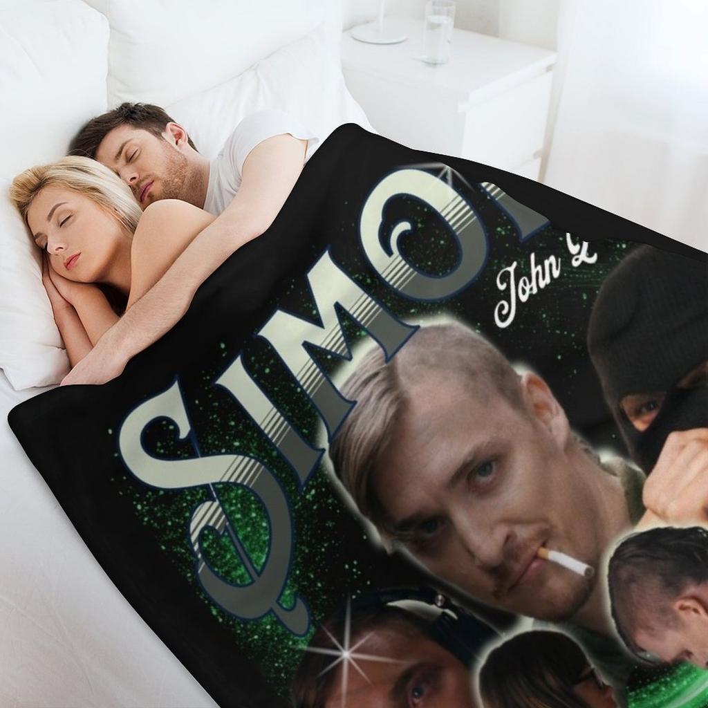 Simon aDinner in Americaa Retro Tee. Throw Blanket No Pilling Soft Warm Blanket for Bed