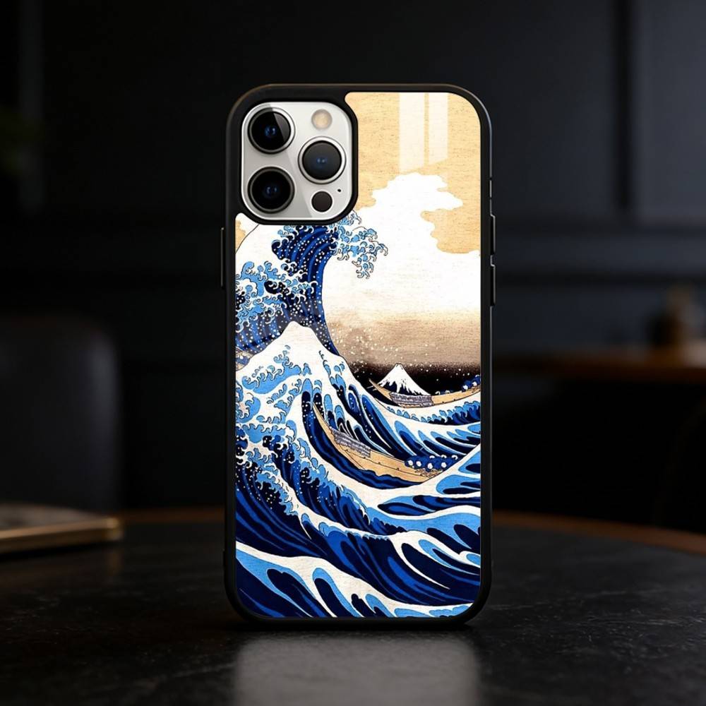 Great Wave Off K-Kanagawa Phone Case For iPhone 17 16 15 14 13 12 Pro Max Plus for Mirror Wireless Magnetic Cover