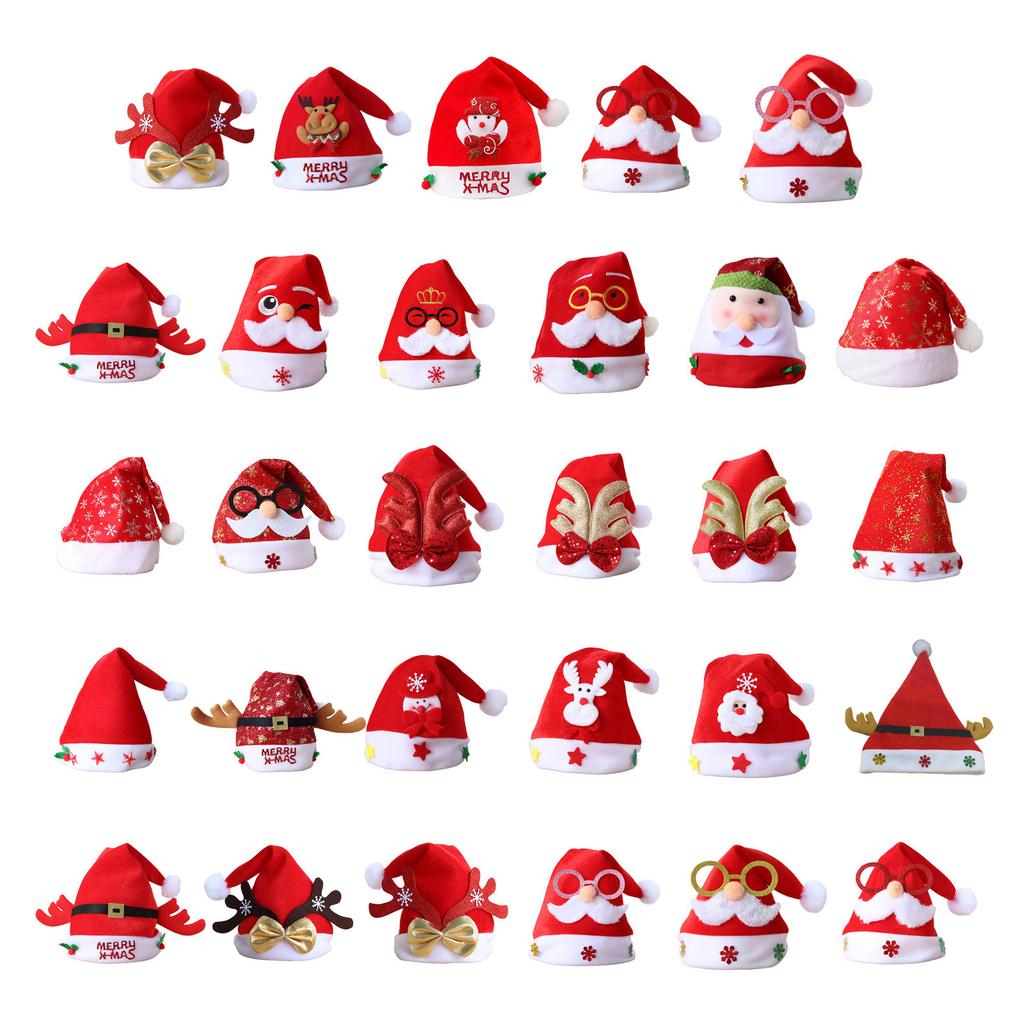 Parent Children Christmas Hat Unisex Adult Kids Santa Hat Xmas Holiday Hat for Festive Party New Year Gift for Kids