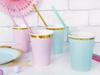 Paper Cups, J. Pink, Golden Edge, 220ml, 6 pcs