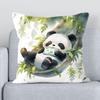 Office Sofa Cushion Cover Cartoon Panda Decorative Pillowcase Fashion Luxury Home Decoration Car Cushion Cover