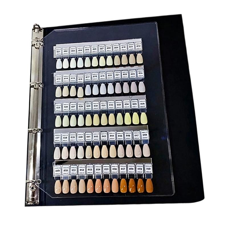 Professional Magnetic Nail Color Display System with 120 Removable Tips and Numbered Labels for Salon and Home Use