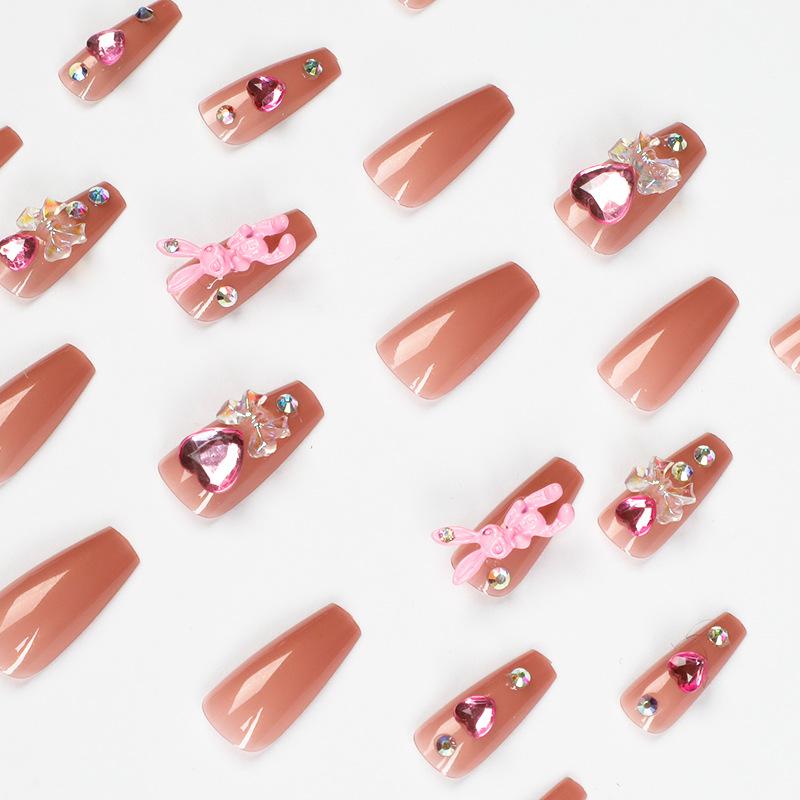 Wearable Nail Art Y2K Sweet Cool Nail Art Love Violent Rabbit Wearing Nail Art Tablets Removable Nail Art Tablets