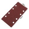 8 Holes Rectangular Sanding Pads 40/60/80/100/120/180/240 Grits Self-adhesive Flocking Sandpaper Hook and Loop Pads