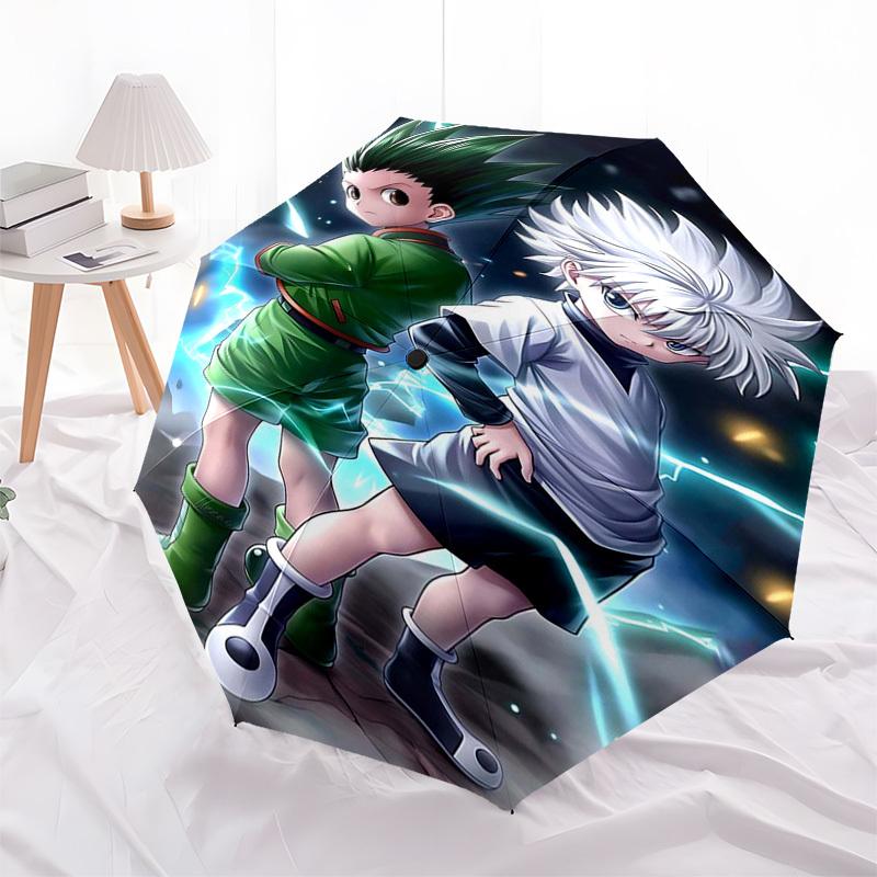 

1pc Hunter x Hunter Gon & Killua Automatic Folding Umbrella Portable 3-Fold Design with Iron Frame Outdoor for Fans, Travelers, Everyday Use Perfect G