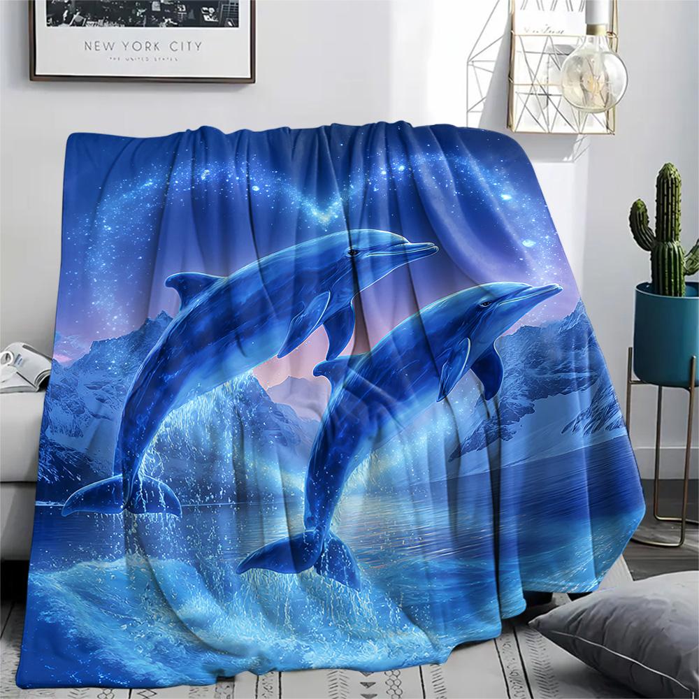 Flaneldecke mit Walmotiv, Hohe Qualität, Bequem für alle Jahreszeiten, Heimdekoration, Wärme und Komfort, Perfekt für Weihnachtsgeschenke
