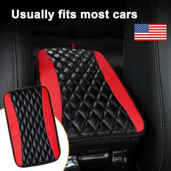 Universal Car Leather Armrest Pad Cover Protector Center Console Box Cushion Mat
