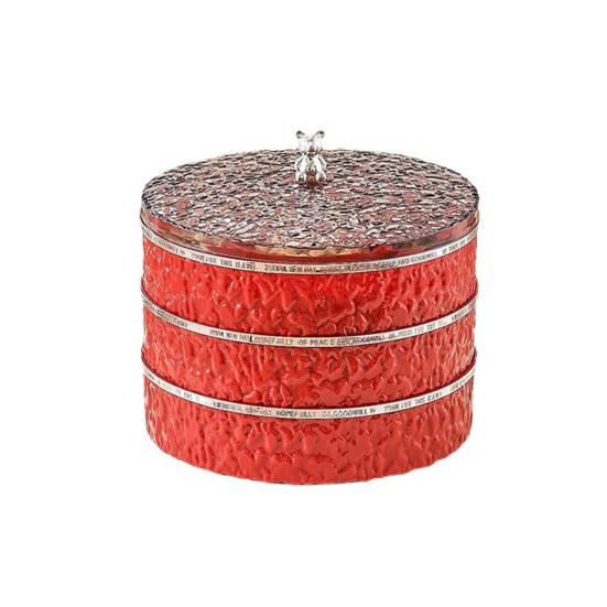 Food Storage Box Large Capacity Fruit Snack Tray Dustproof Three-layer Table Candy Box for Home Festival