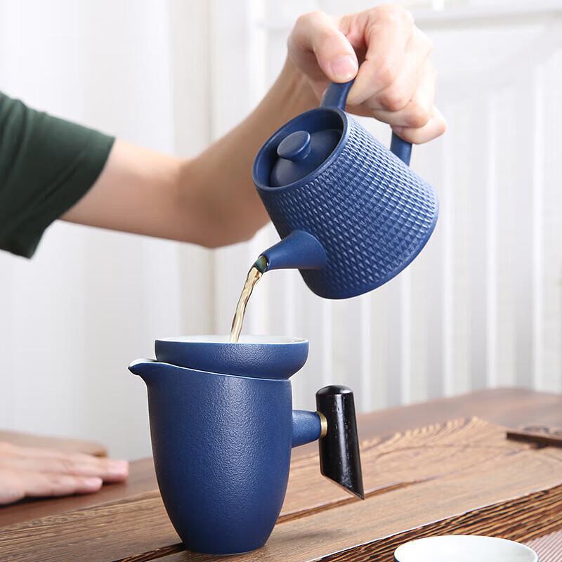 Chinese Stone Glaze Ceramic Tea Set