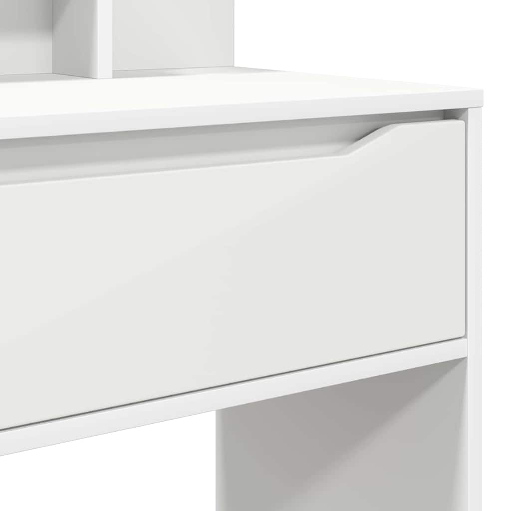 Bedroom Vanity Table with Shelf White 80 X 39.6 X 135 Cm