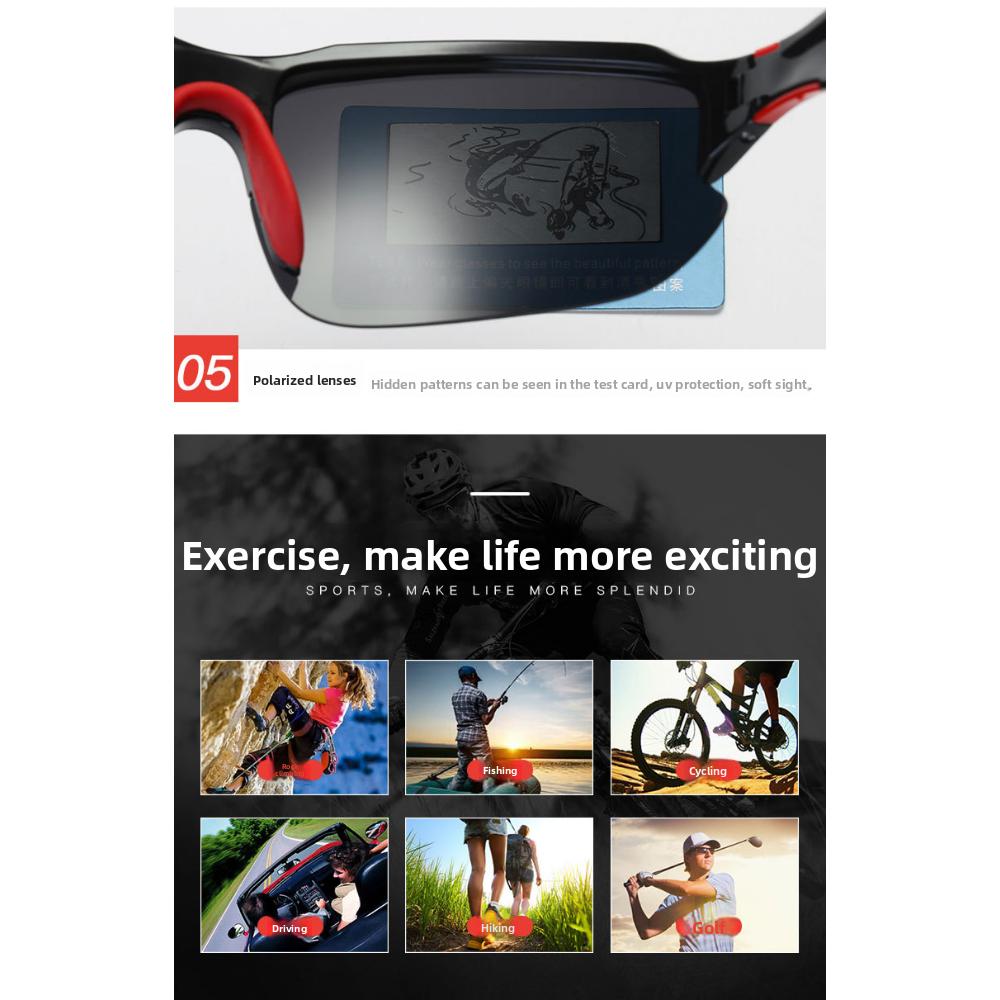 Color-changing glasses Men's polarized sunglasses Cycling glasses Outdoor sports glasses Sunglasses Men's UV protection