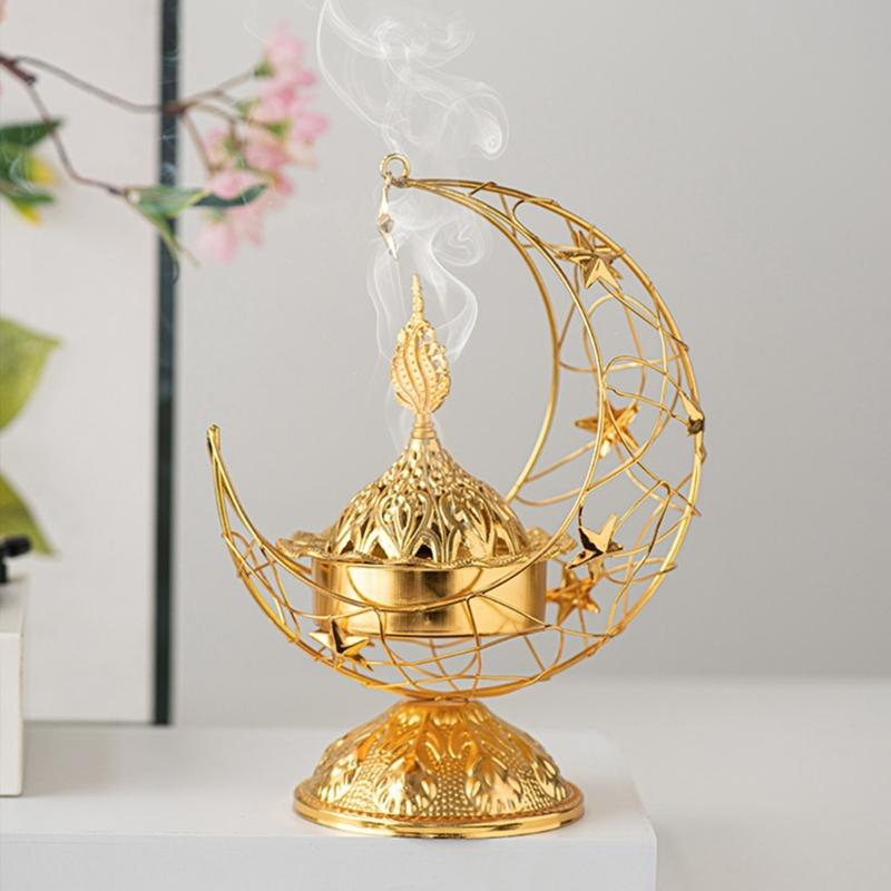 Incenses Diffuser Crescents Candle Incenser Eid Holiday Decoration Desk Ornament