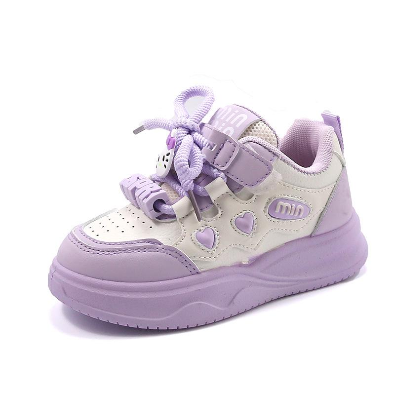 2025 Autumn/Winter Girls' Cartoon Sports Shoes - Plus Velvet, Warm Cotton, Stylish Casual Sneakers for Kids