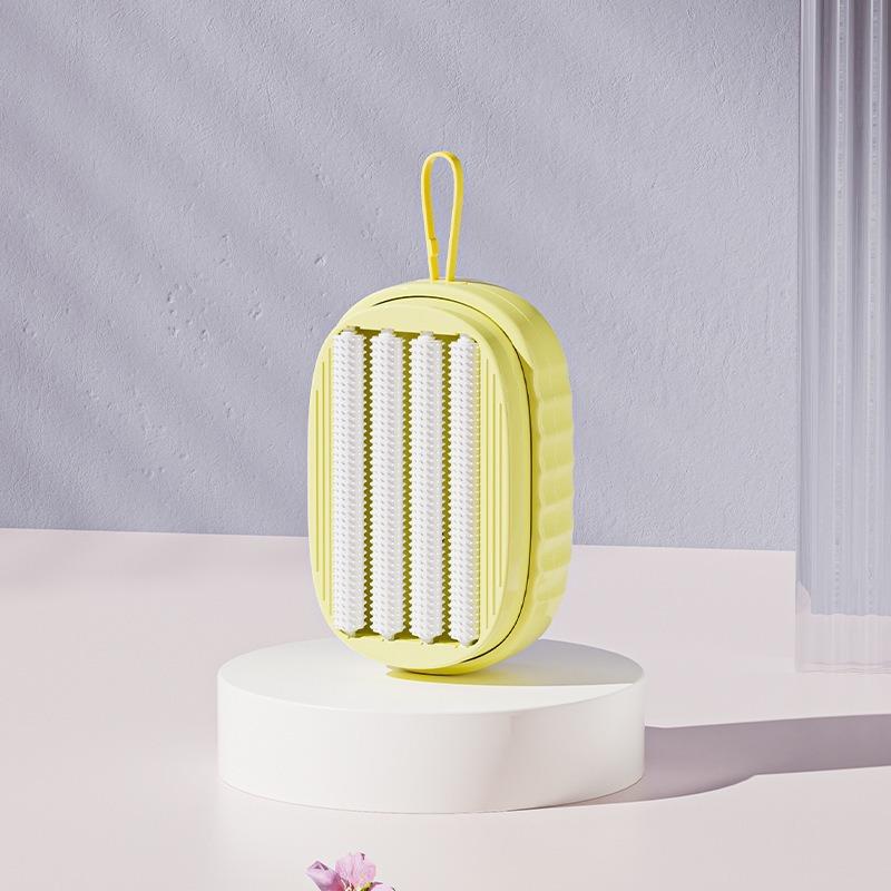 

Для дома, Мягкий пенный ролик, Стиральный порошок, Облегающая одежда, Щетка для чистки нижнего белья, Надави и добавь жидкость, Многофункциональный, Щетка для стирки жёлтый