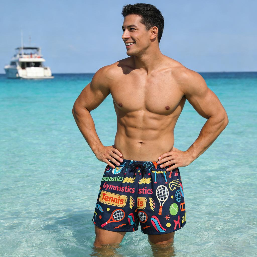 Men'S Swimming Trunks Anti-Embarrassment Swimsuit Can Be Launched Beach Pants New Hot Spring Vacation Casual Shorts Seaside Surf Pants