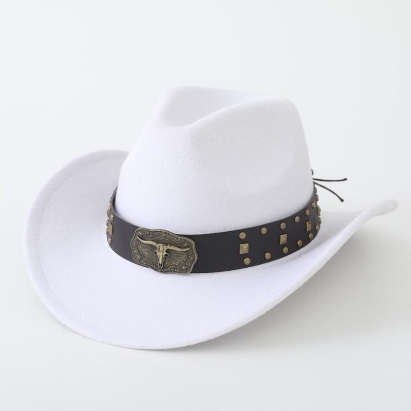 Western Minority Woolen Cowboy Top Hat New Hat Type Knight Hat