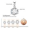 JewelryPalace Moissanite D Color 1ct 1.5ct 2ct 3ct Round 925 Sterling Silver Pendant Necklace for Woman No Chain