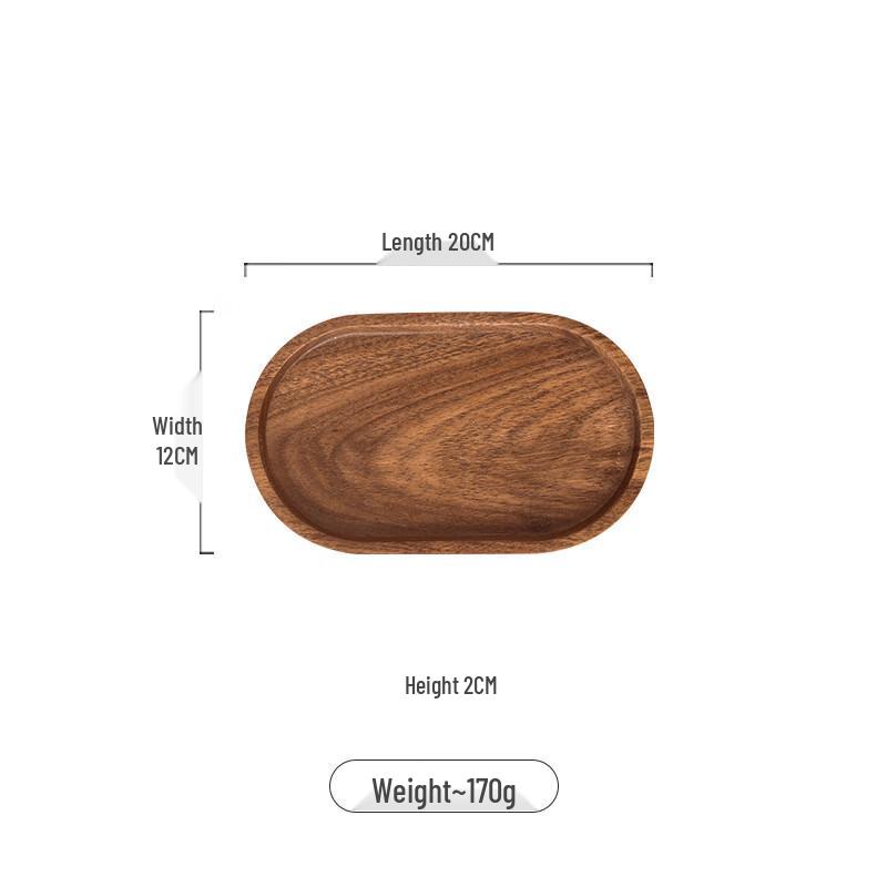 Ru Han Japanese Style Acacia Wood Oval Serving Tray