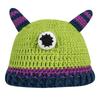 Adult's Cartoon for Monster Shape Knitted Hats All-match Hat Warmer Knitted Cosplay Cap Winter Holiday Gifts for Unisex