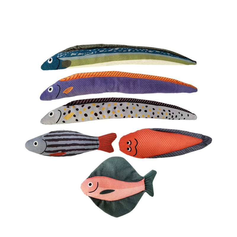 Cat Attachment Doll Fish Catnip Toy green eel