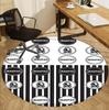 Football Club Pattern Round Rug, Indoor/Outdoor Mat, for Picnic, Gameroom, Bedroom, Office, Living Room, Home Decor Carpet, Birthday Gift