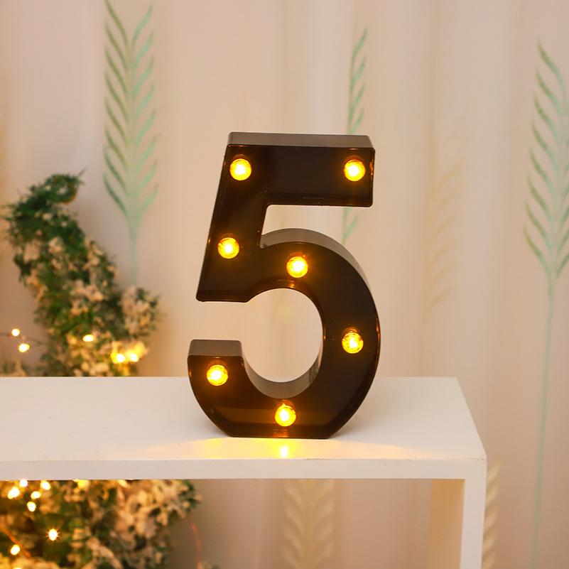 Cross-border Hot-Selling Black LED Letter Lamp for Proposal, Festival Decoration, and Ambiance Arrangement