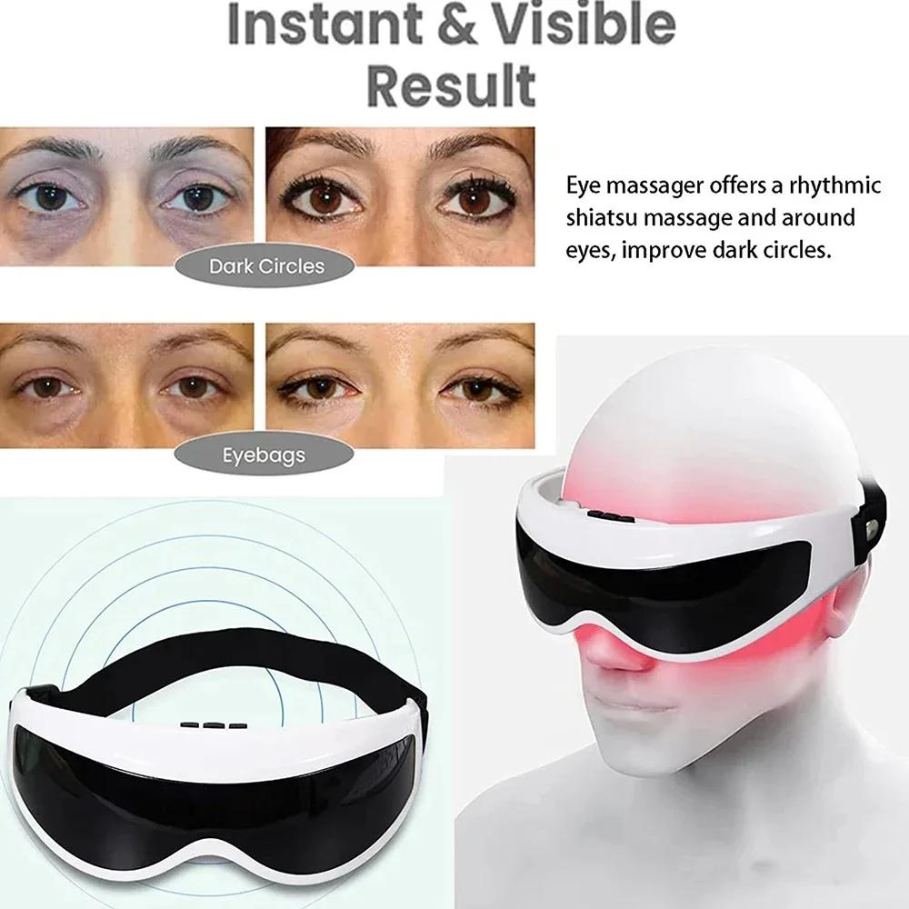 Wireless Electric Eye Massager Mask for Migraine Relief Vibration Magnetic Therapy Eye Care Fatigue Alleviation Health Protection