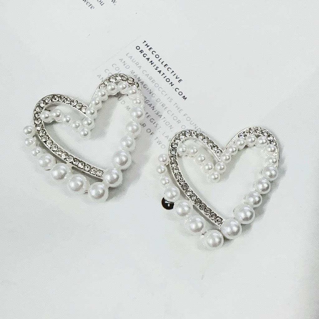 New diamond-encrusted pearl love DIY accessories mobile phone case beauty sticker diamond material shoe flower decoration spot