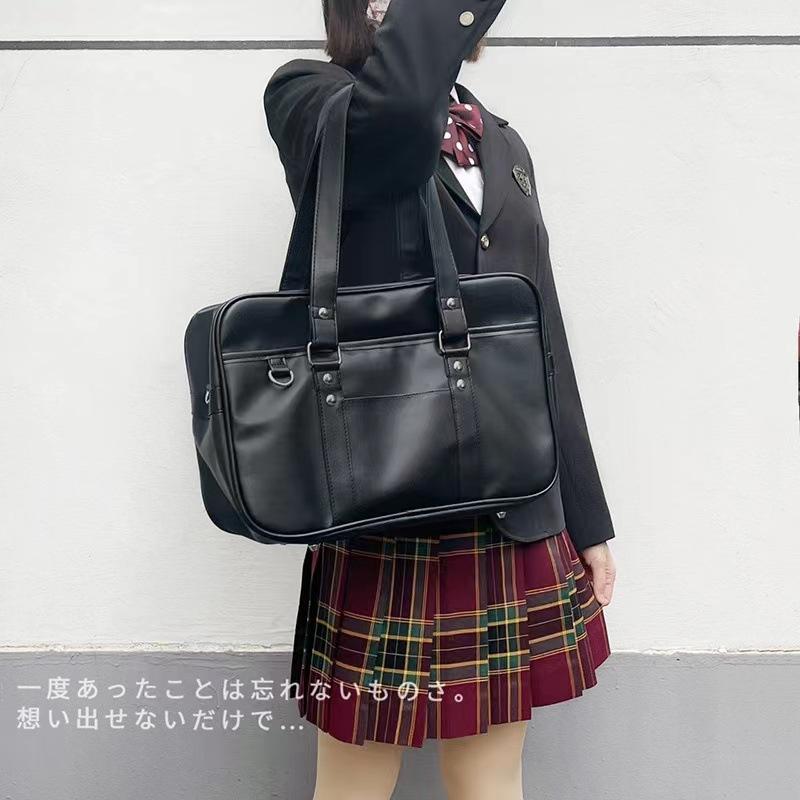 

Soft sister animation shoulder portable messenger bag student jk uniform bag large capacity commuter bag large capacity commuter bag чёрный