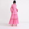 2025 Autumn French Retro Lace Collar Two-Piece Set: Hollowed-Out Top & High Waist Midi Skirt for Women