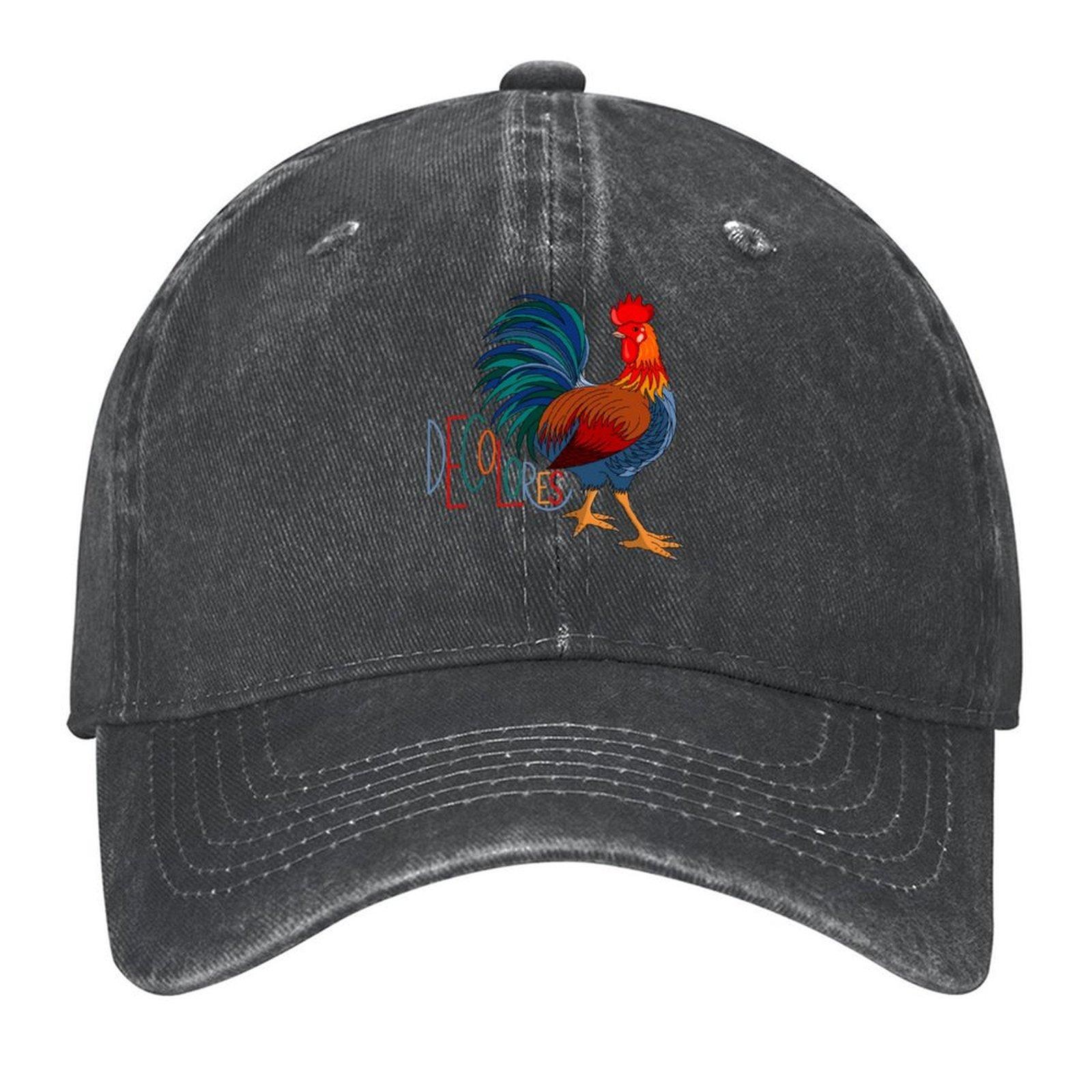 

2026 DeColores Cursillo Rooster On Black Baseball Cap Christmas Hat Icon Winter Hat Vintage Golf Women Men s