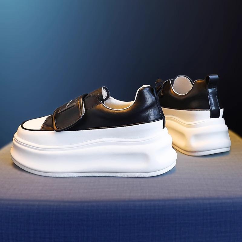Velcro White Shoes Women's Shoes Spring New Small Versatile Casual Platform Muffin Sneakers