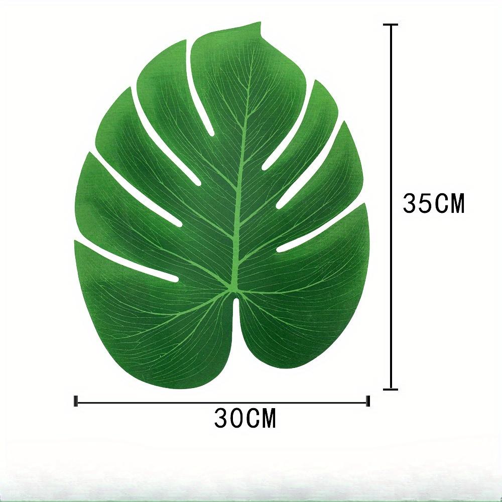 Tropical Palm Leaves, Artificial Hawaiian Luau Safari Jungle Decor, Plastic Faux Plants for Fall Season, Tabletop Decoration