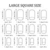24pieces Christmas French Glitters Red Press On Nail Short Square False Nail With Shine Finish For Holiday Party Gift
