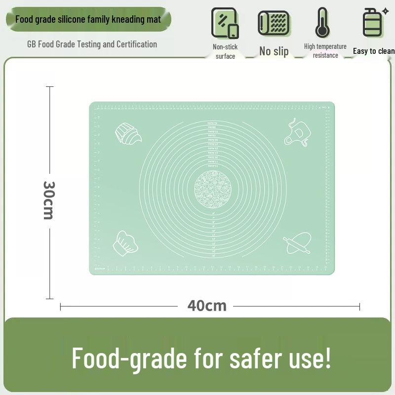 Silicone Non-Slip Dough Kneading and Rolling Mat – Large Food-Grade Kitchen Board for Dumpling Making