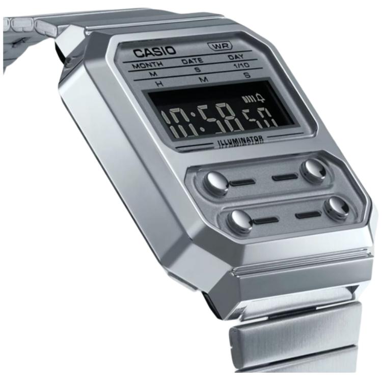 CASIO Unisex 33mm Silver Watch A100WE7BEF A100WE7BEF