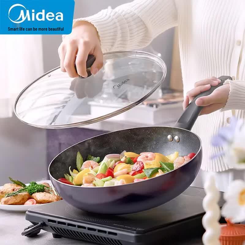 Midea 28cm Lightweight Aluminum Non-stick Wok