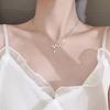 Minimalist Sparkling Diamond ECG Heartbeat Necklace For Women Elegant Delicate Collarbone Chain Unique Jewelry Gift
