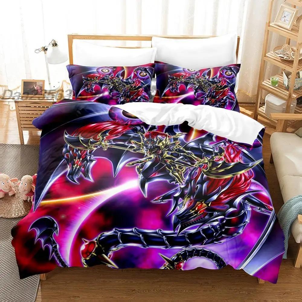 Yu Gi Oh Bedding Set Single Twin Full Queen King Size Bed Set Aldult Boys Bedroom Duvetcover Sets 3D Print Anime  Kawaii