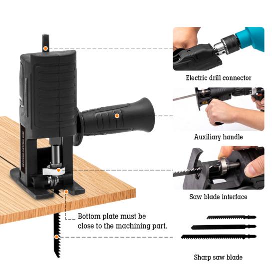Alternatif Hareketli Testere Kablosuz Emek Tasarrufu Paslanmaz Çelik El Tipi Güçlü Ahşap İçin Çalışan Testere