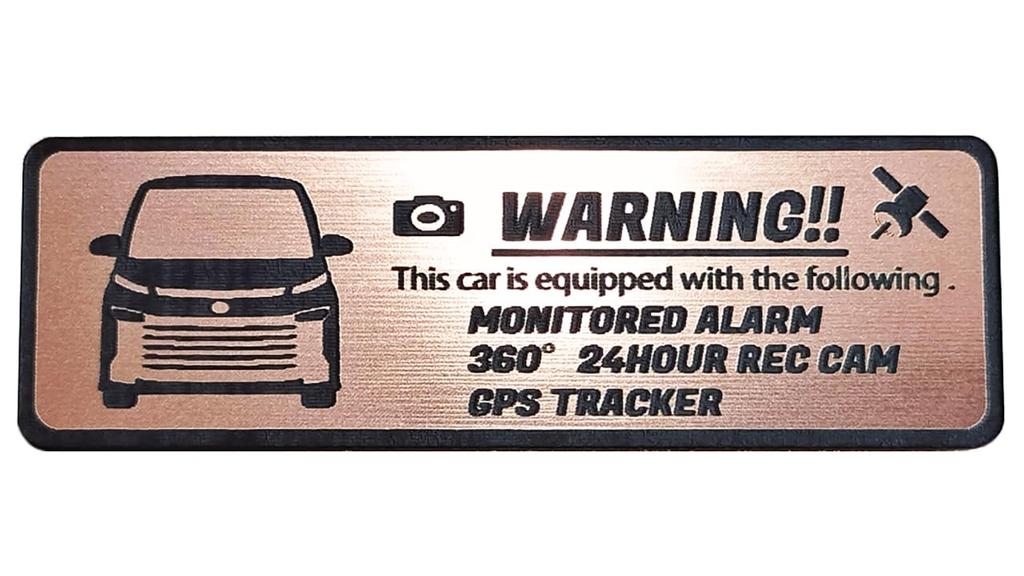 Honami Works VOXY Seria 90 Emblemat Bezpieczeństwa Nadzór 24-godzinny Kamera Samochodowa z Rejestratorem GPS Naklejka