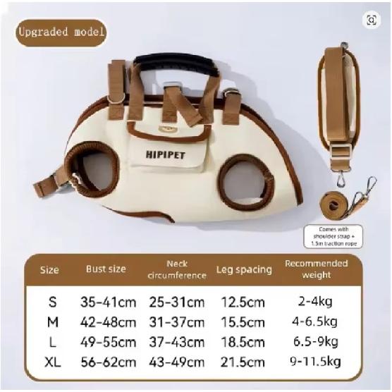 Hands Free Dog Backpack Carrier for Small Dogs, Breathable Pet Carrier with Adjustable Straps,Portable Shoulder Carrier Sling